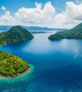 This is image of banda sea view from above