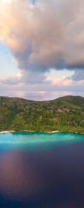 A Island View From Above With Clouds Mobile