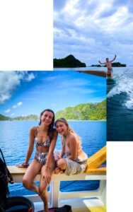 Image Of Girls And A Family On Boat Overlapping