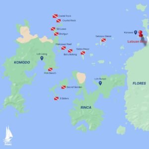 Komodo National Park Itinerary in 4 days and 3 nights liveaboard diving and leisure cruise