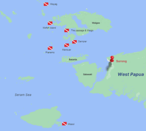 Diving Raja Ampat Map