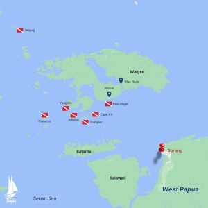 Raja-Ampat-map-diving-itinerary