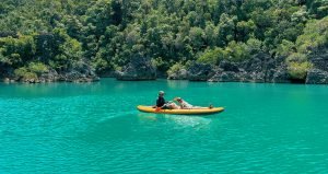 Kayaking in Pianemo's Lagoon