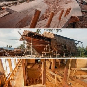 The Teman Boat being built in Bira, Sulawesi