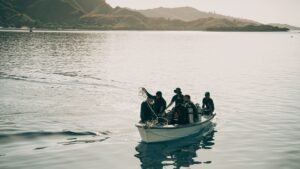 Divers going diving in Komodo