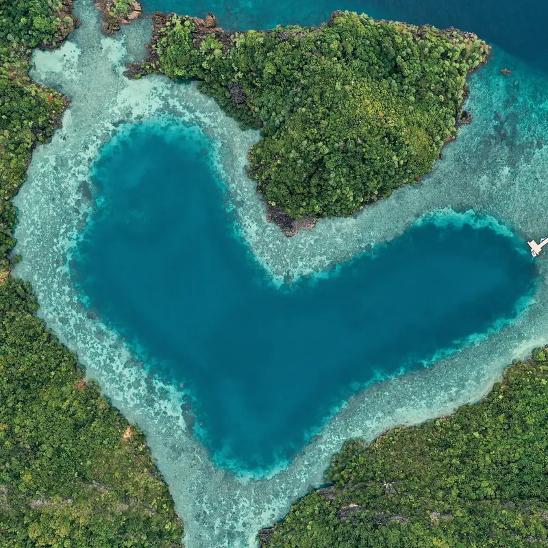Lagon en forme de coeur, Raja Ampat