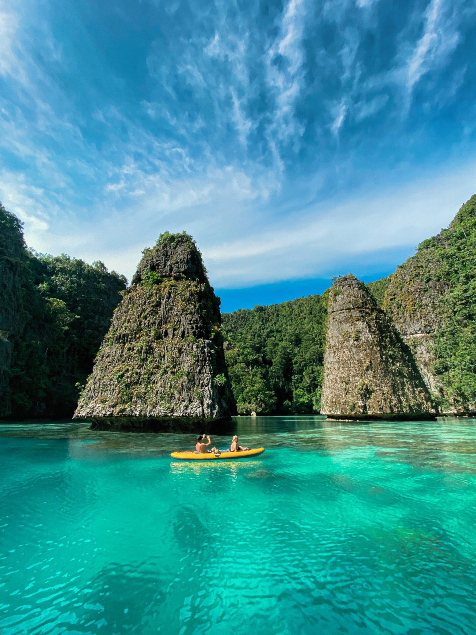 Guests Kayaking in Raja Ampat