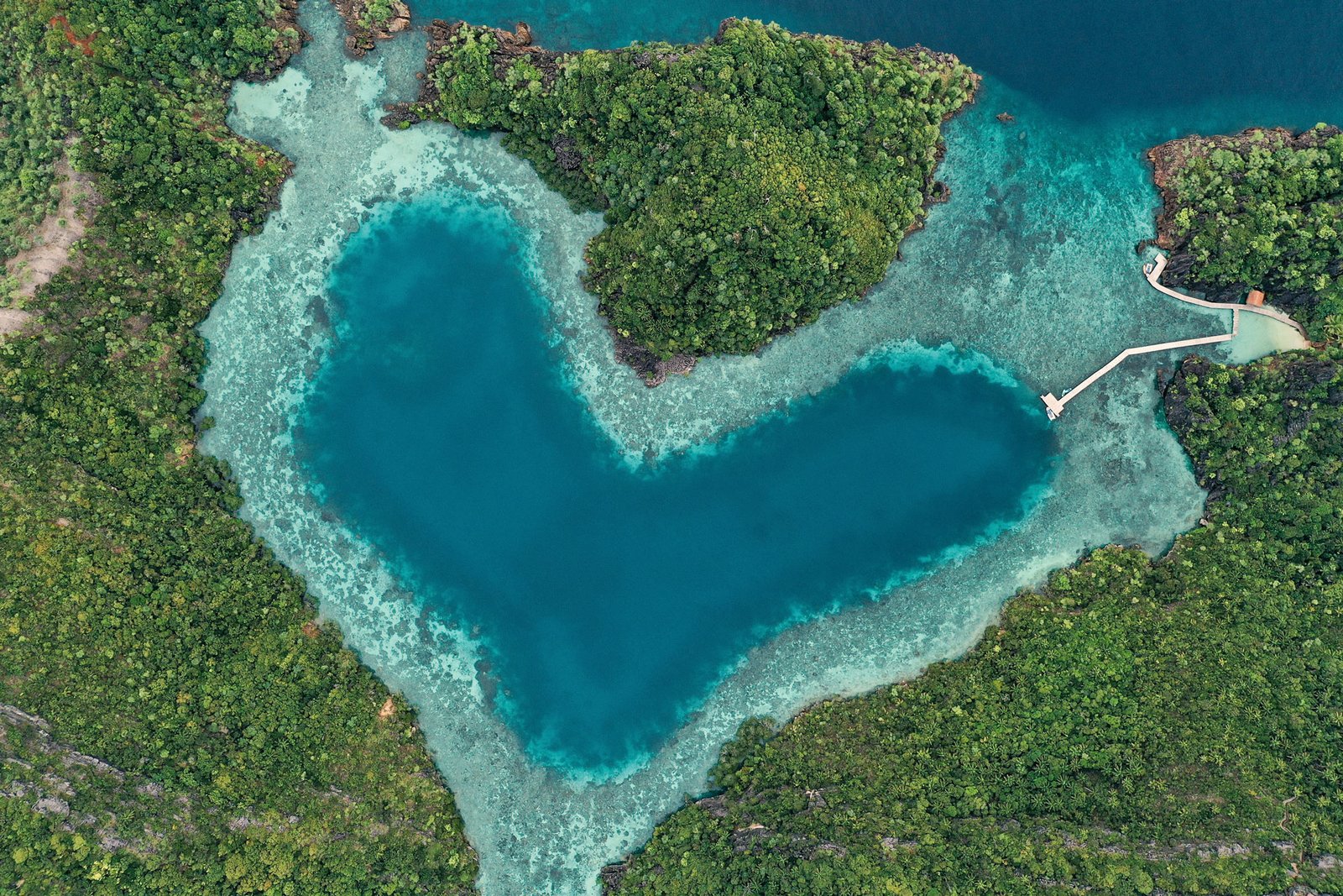 The heart shaped lagoon of Misool, Raja Ampat