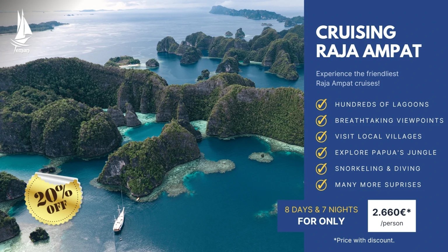 Teman Liveaboard cruise special offers in Raja Ampat